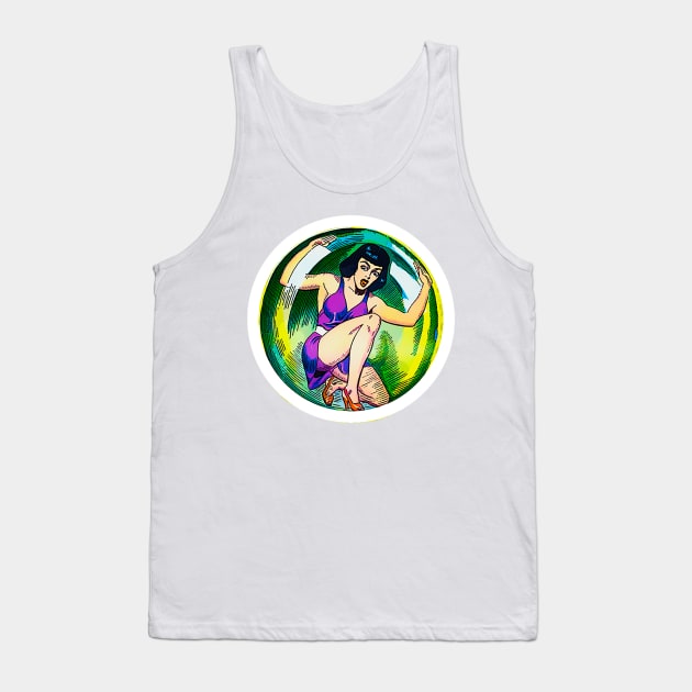 girl trapped in a transparent ball Tank Top by Marccelus